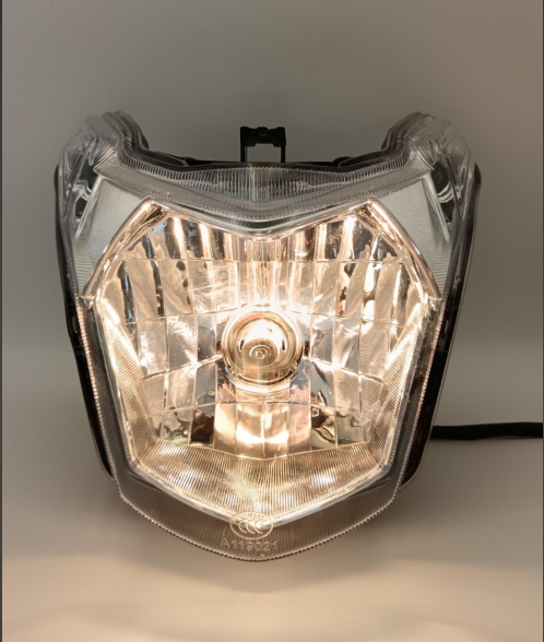 Светодиодная фара поворота для мотоцикла, серебро/черный