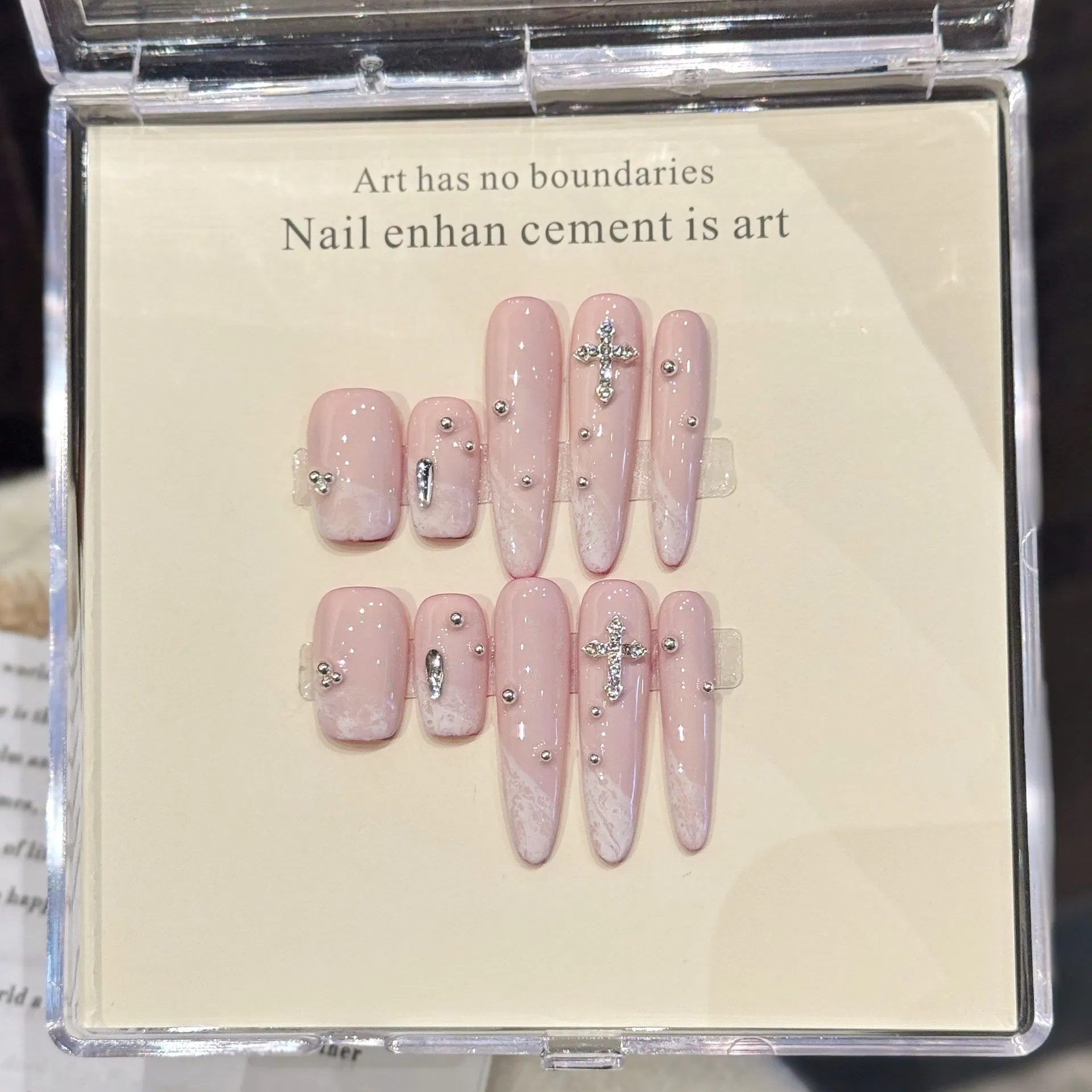 Office Friendly Short Thumb Design for Professional Women Press on Nails