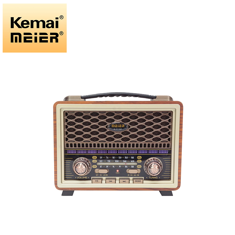 Classic Natural Wood Bluetooth Full Band Adjustable Frequency Selling Wireless Outdoor Multi-Function Radio