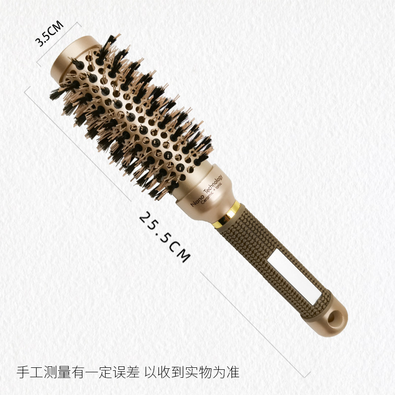 Barber Round Brush Hairdressing Personal Care Durable Material Boar Bristl