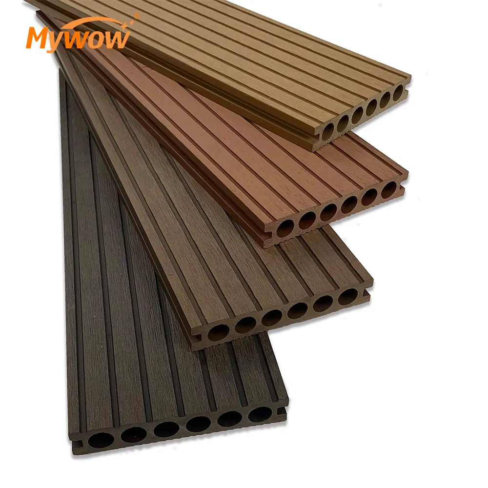 Mywow 140X25 Double Side Square Hole Anti-Slip PE Outdoor Decking for Garden
