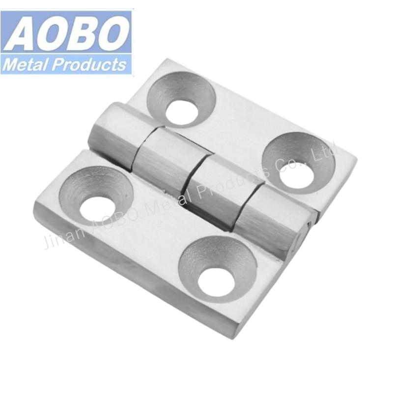 Stainless Steel 60X60mm Distribution Cabinet Door SS316 Thickened Open Die Casting Flat Hinge with Holes Countersunk Screw M6 for Electrical Cabinet