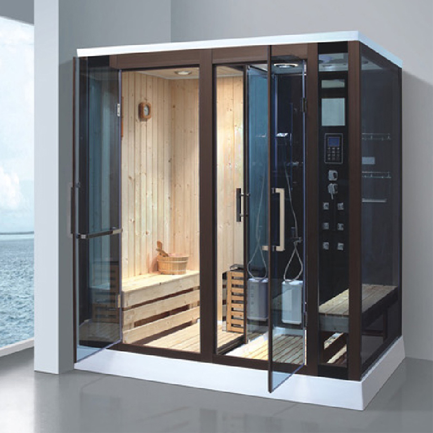 Custom Luxury Steam Shower Room Home Sauna Series 2 Person Sauna Shower Combination HS-Kb935