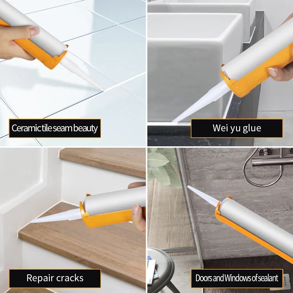 Heavy-Duty 11-Inch Yellow Metal Caulk Gun for Adhesive Cartridges