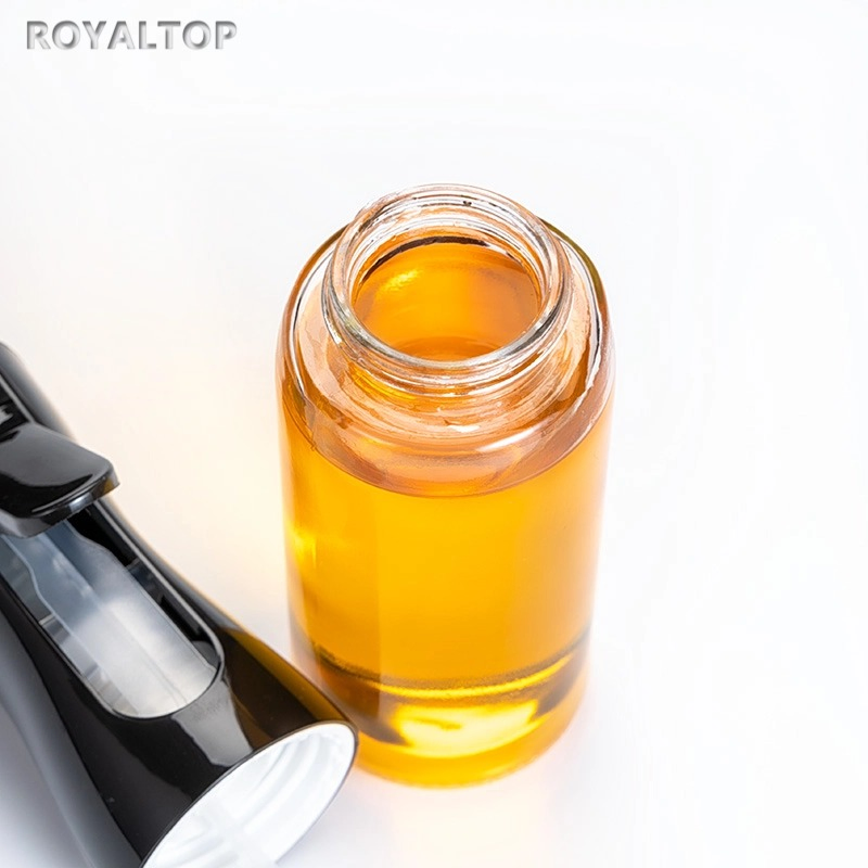 Wholesale Empty 220ml 300ml Lead Free Glass Kitchen Clear Cooking Oil Spray Bottle with Air Pressure Pump Olive Oil Sprayer
