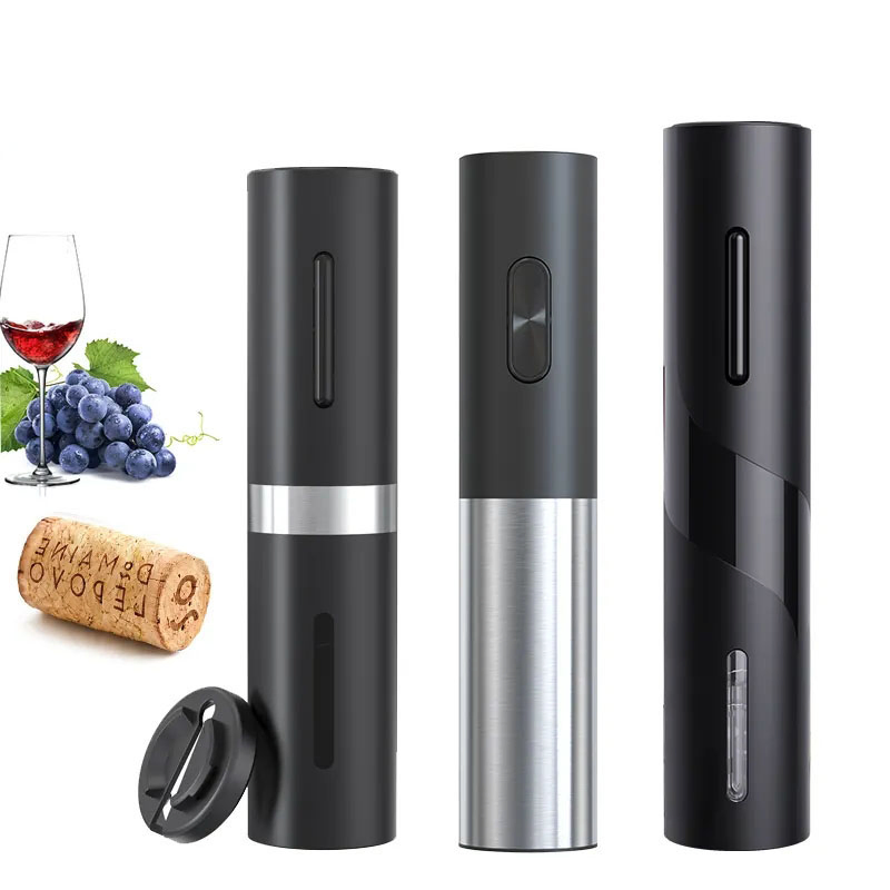 Electric Bottle Openers Gift Automatic Wine Opener with Foil Cutter One-Click Button Reusable Corkscrew Barware