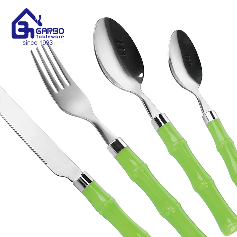 Hotsale Stainless Steel Dinner Forks with Bamboo Shape Handle