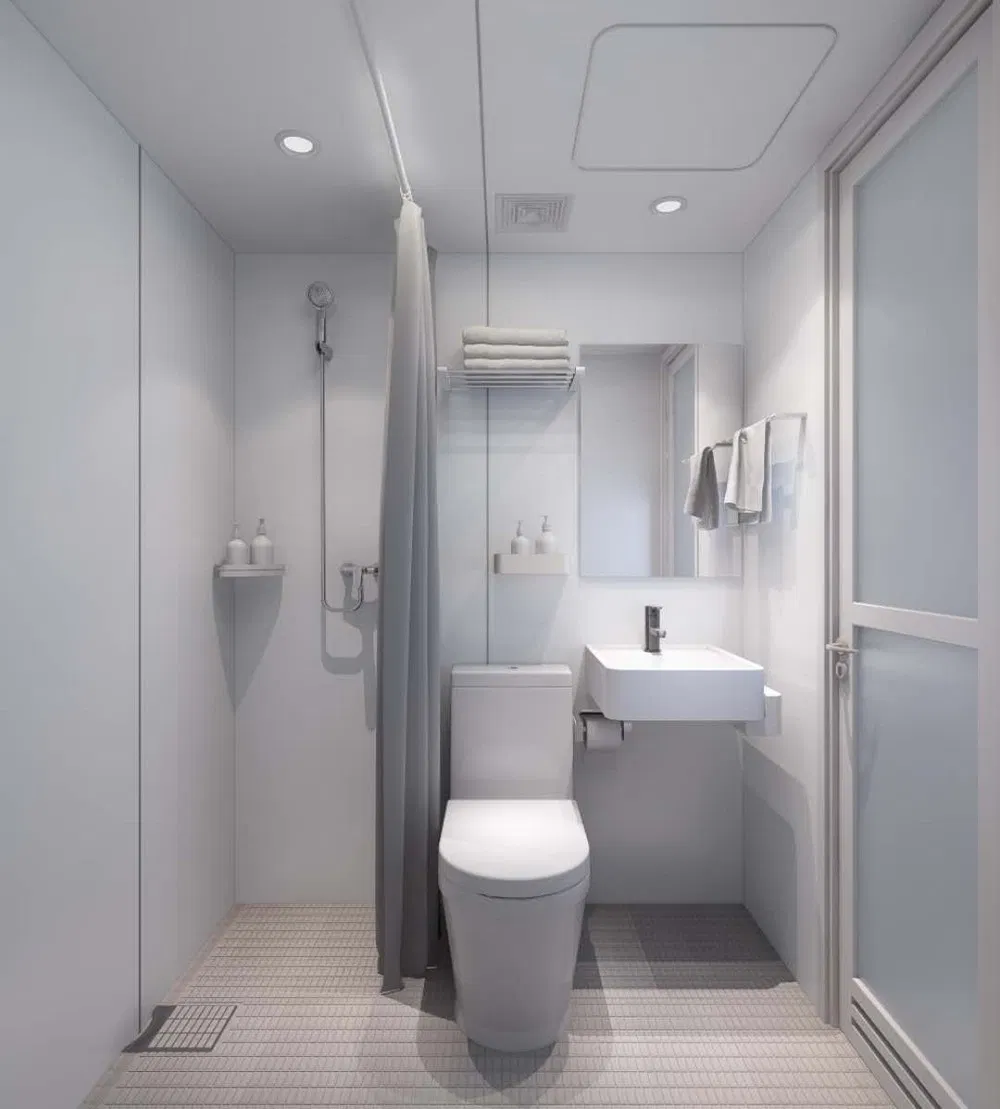 Eco-Friendly Integrated SMC Modular Bathroom Prefabricated Unit Bathroom