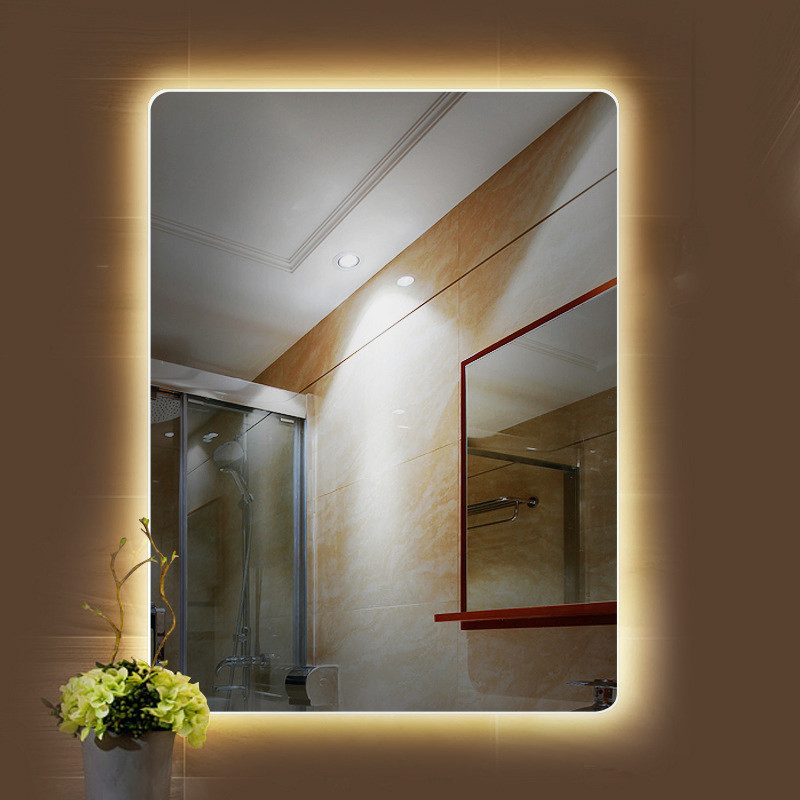 LED Bathroom Mirror, Toilet Luminous Makeup Mirror, Hotel Bluetooth Defogging LED Mirror 0670