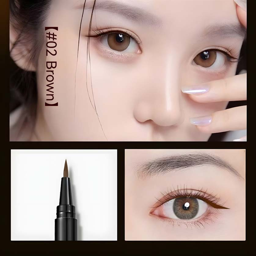 Newest 3 in 1 Vegan Waterproof Sticky Gel Black Liquid Tube Magic Eyelash Glue Eyeliner Lash Glue Pen Adhesive Eyeliner Pen