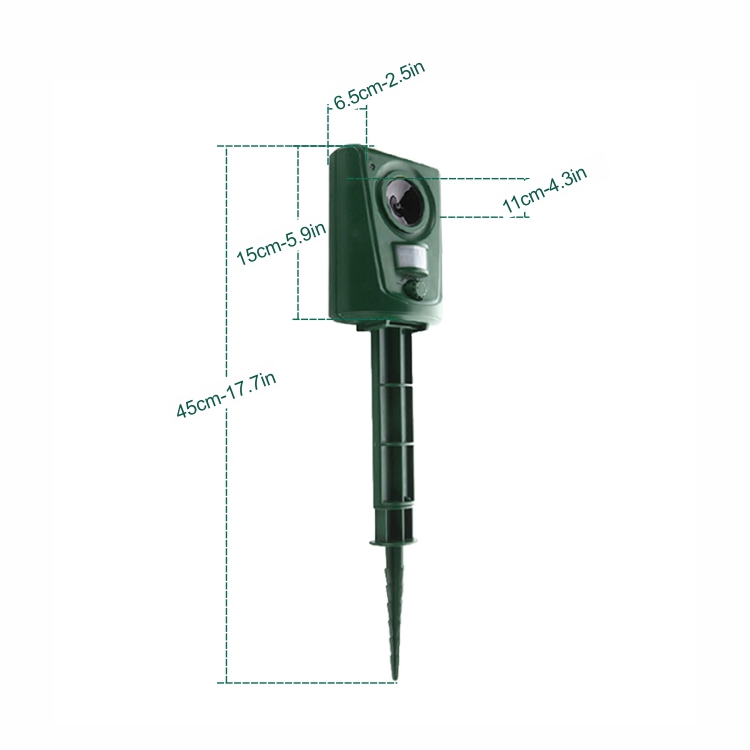 Solar Power Ultrasonic Drive Animals Pests Repeller for Dog Cat Bird Deer Squirrel Rat Skunk Vole