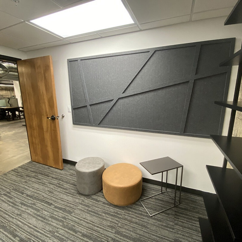 Modern Office Decoration 12mm Pet Felt Acoustic Panel Sound Absorbing Tiles Wall Board Echo Control Noise Insulation Supplier