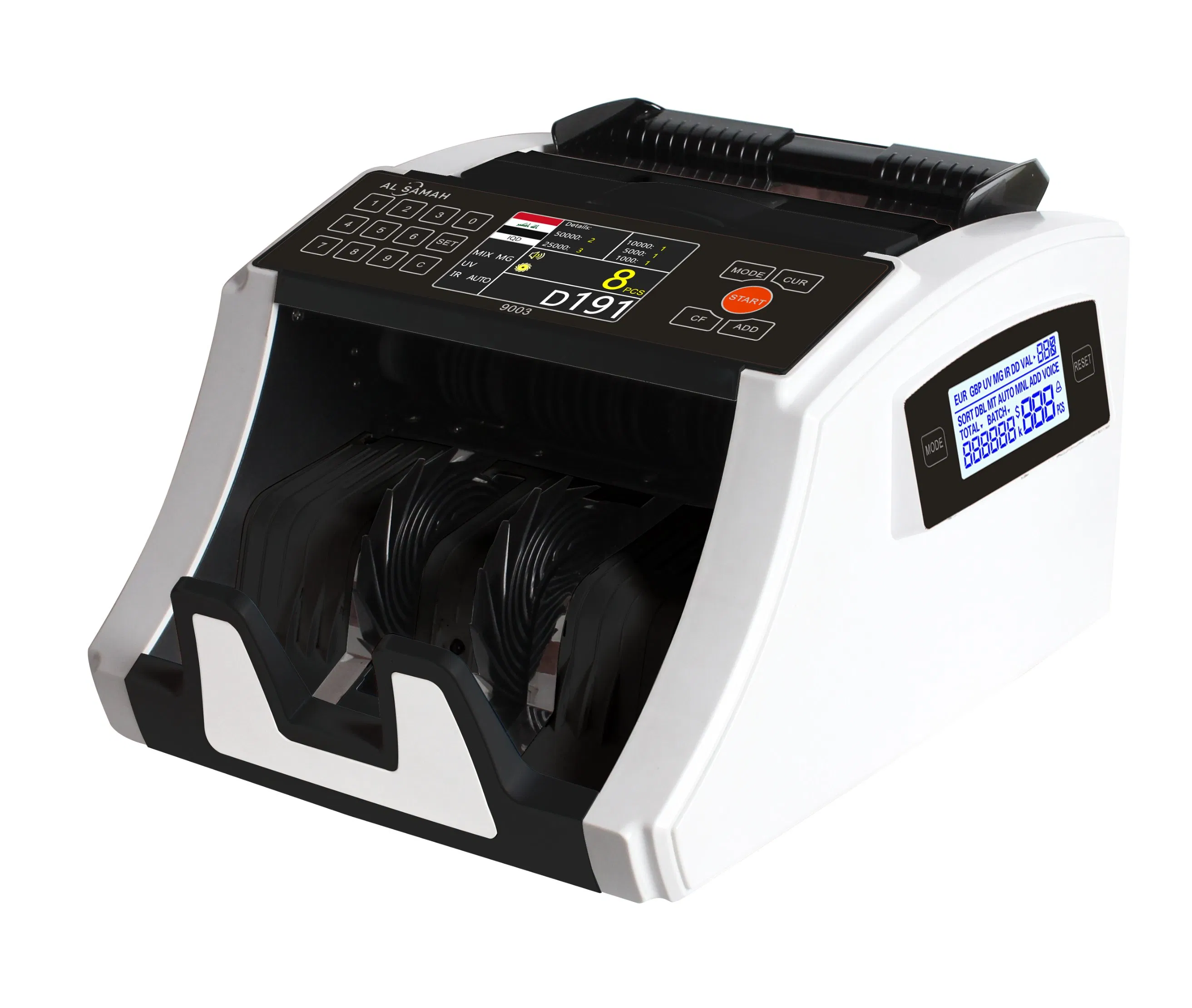 Financial Equipment Cashing Counter Dual Display Bill Counter with UV Mg IR Money Counter with Batch Add and Self-Examination Currency Counter Banknote Counter