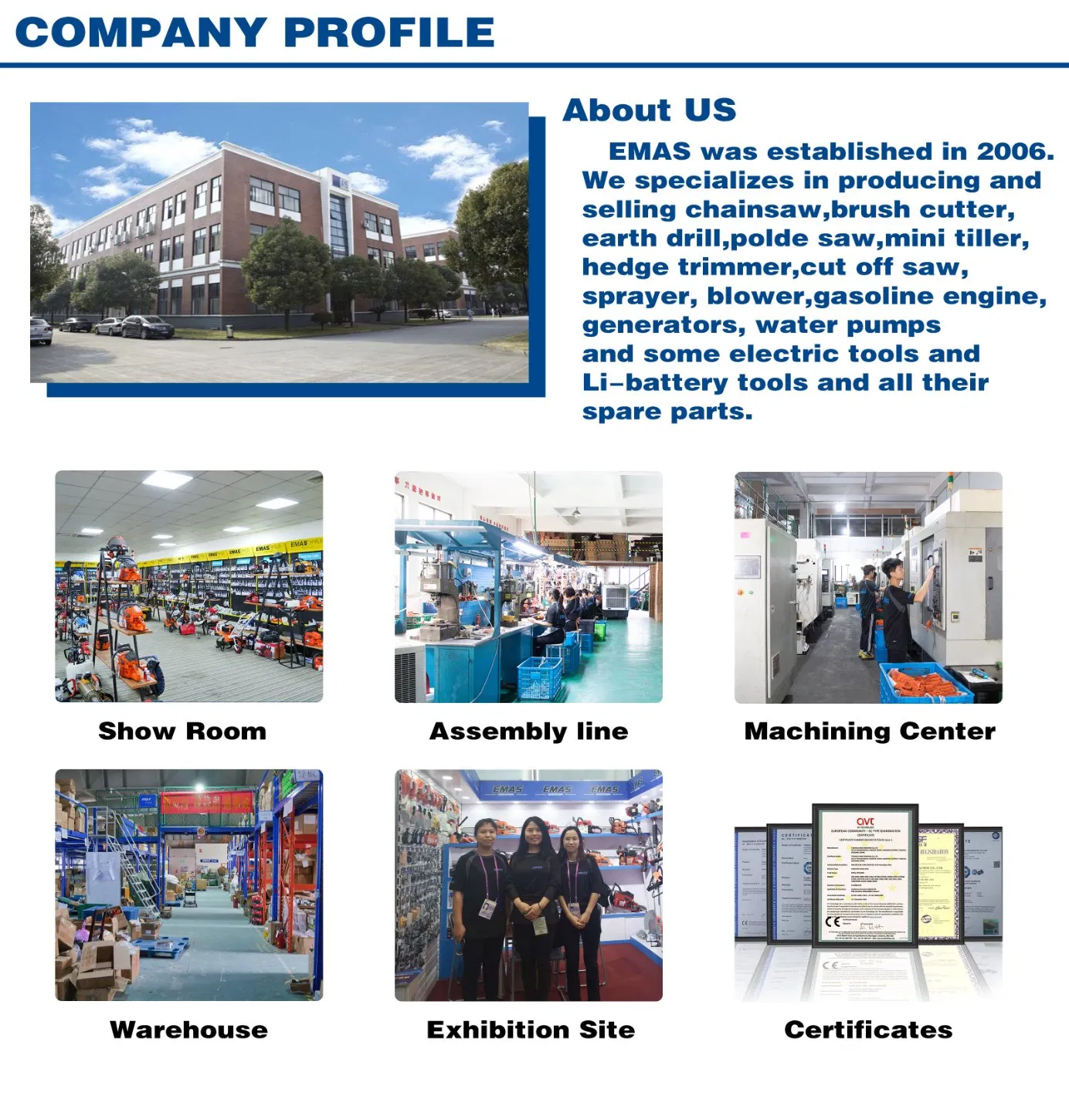 Emas Gasoline Leaves/ Dust/Snow Blower/Wind Fire Extinguisher Petrol Blower