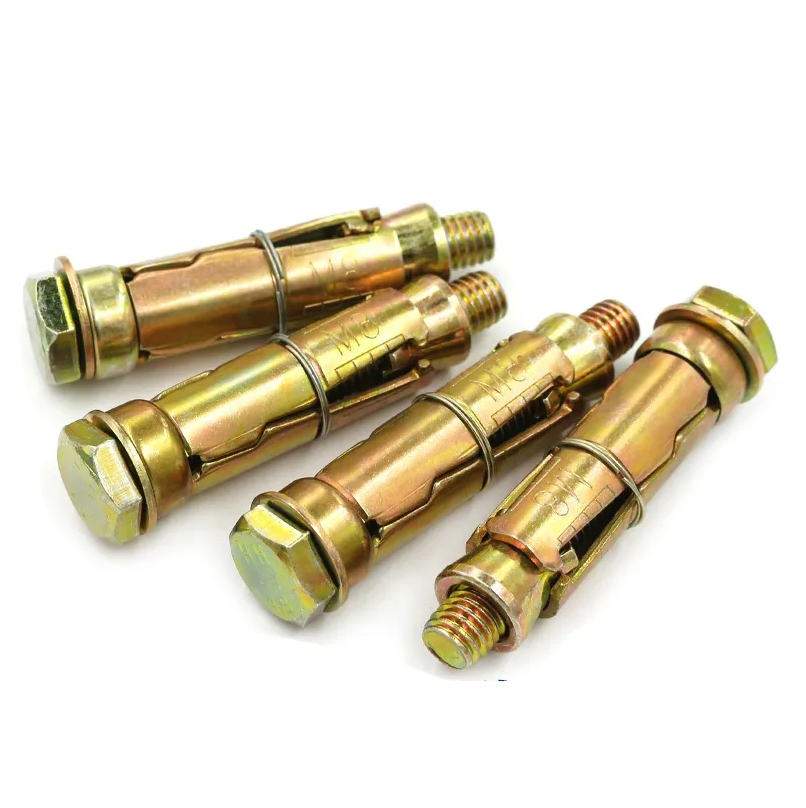 Анкерный болт распорный 4 шт, оцинкованный желтый