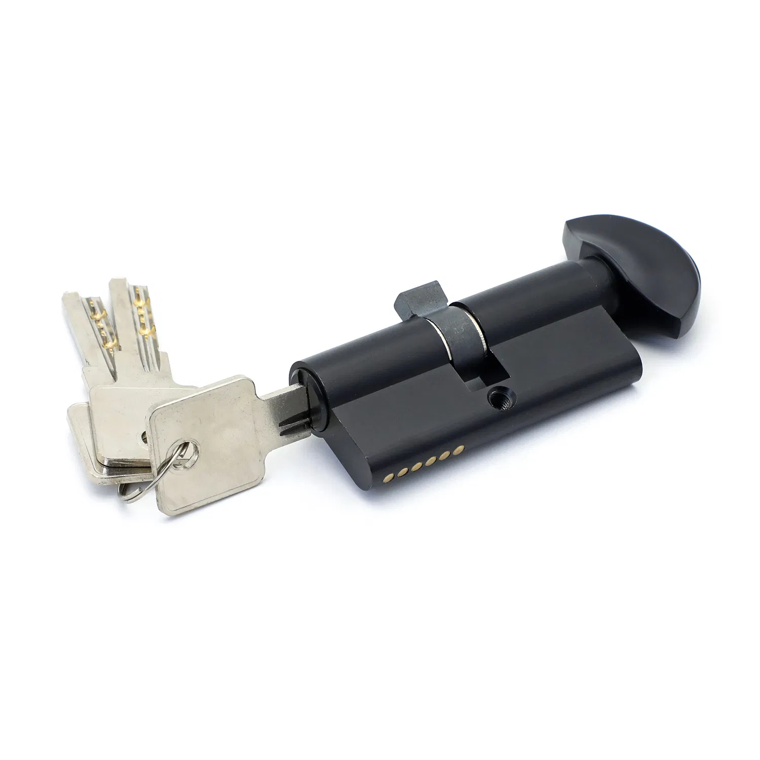 European Standard Black Surface Computer Key Napoleon Knob 5pins Door Lock Cylinder