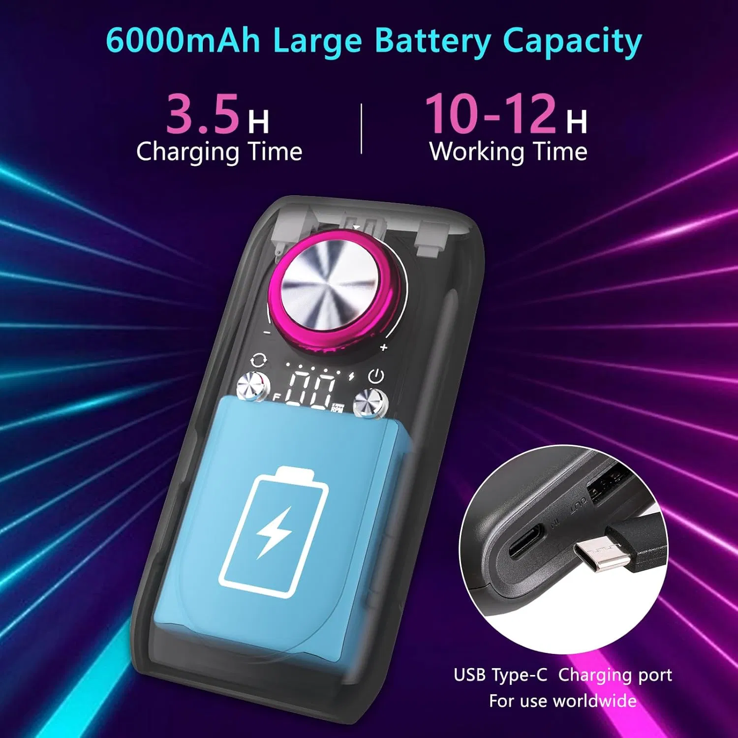 35000rpm Rechargeable Nail Drill, Professional Acrylic Gel Nails Remover with Drill Bits, Portable Manicure Supplies