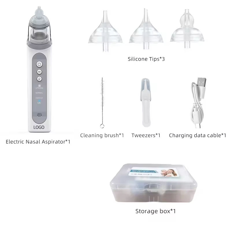 Hot Selling Customizable Multi-Position Food-Grade Silicone Low-Pressure Baby Electric Nasal Aspirator