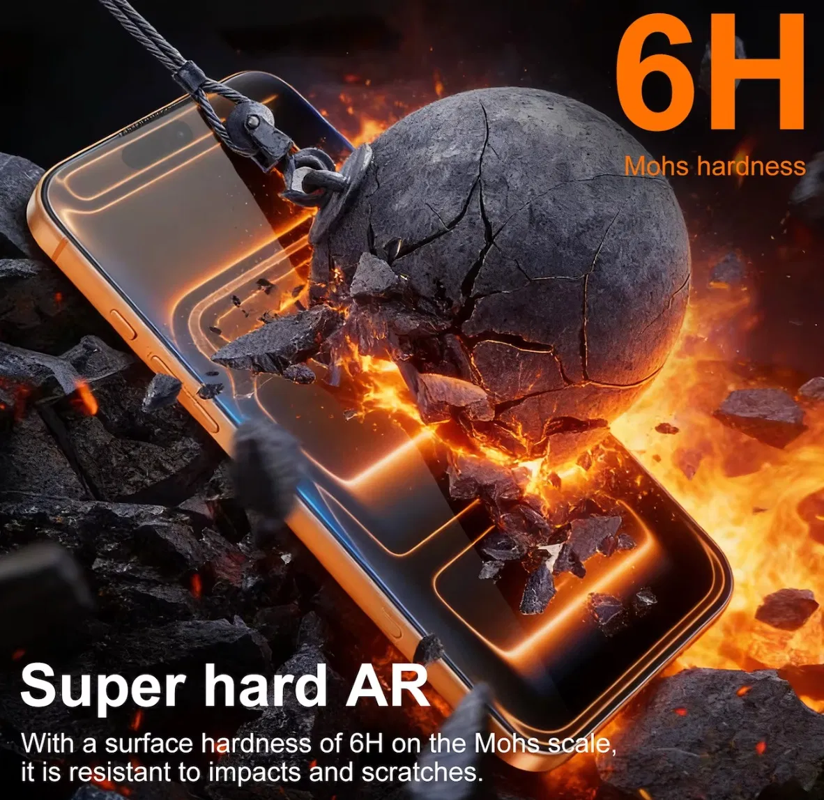 2.5D HD защитное стекло для iPhone, Xiaomi, Samsung