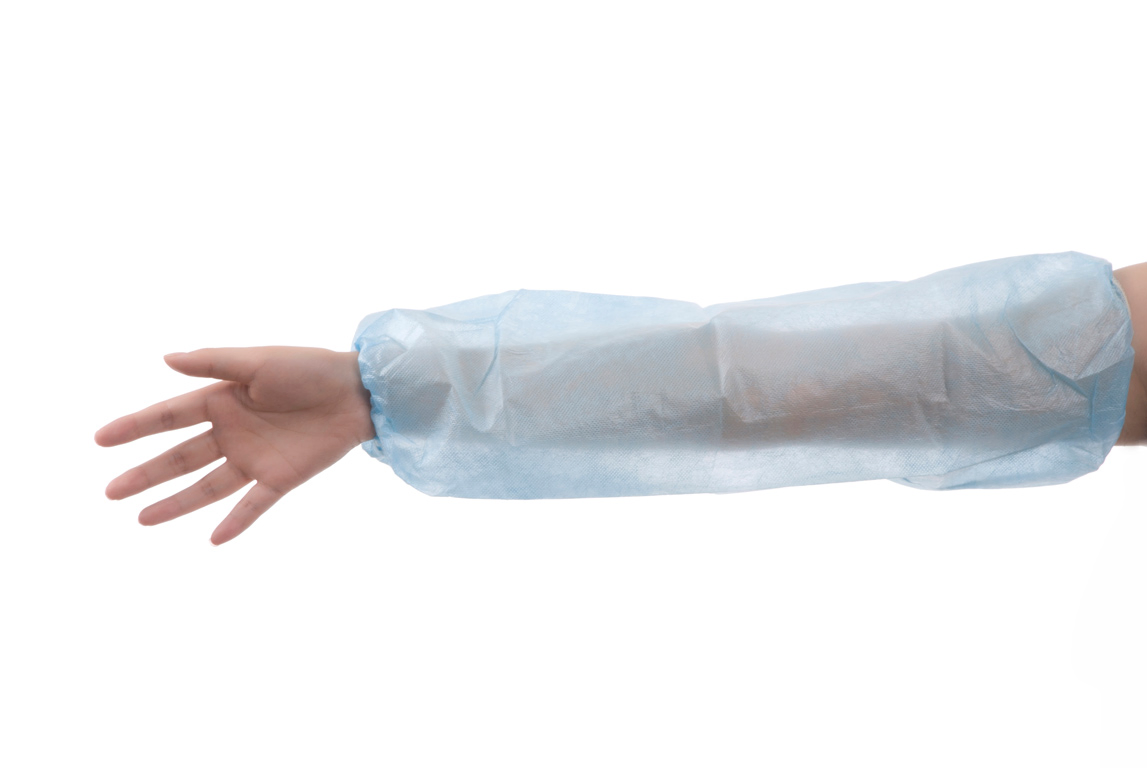 Food Industry Disposable PP+PE Sleeve Cover Oil-Proof No-Reuse Elasticated Oversleeves