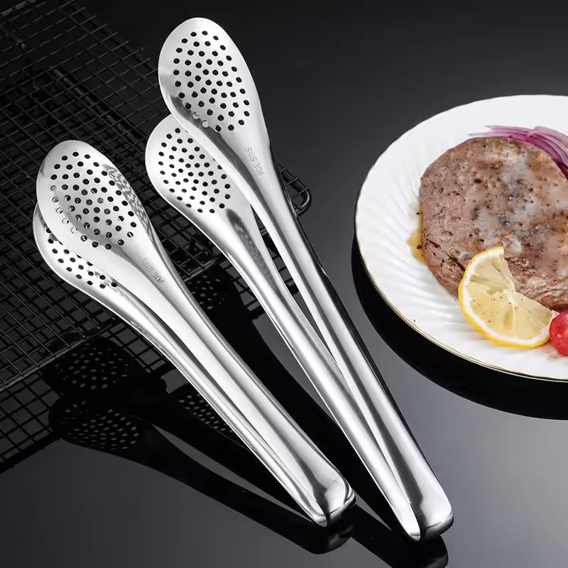 Anti Heat Bread Clip Kitchen Bakery Food Bread Thongs BBQ Tools Accessories Stainless Steel Food Tongs Cooking