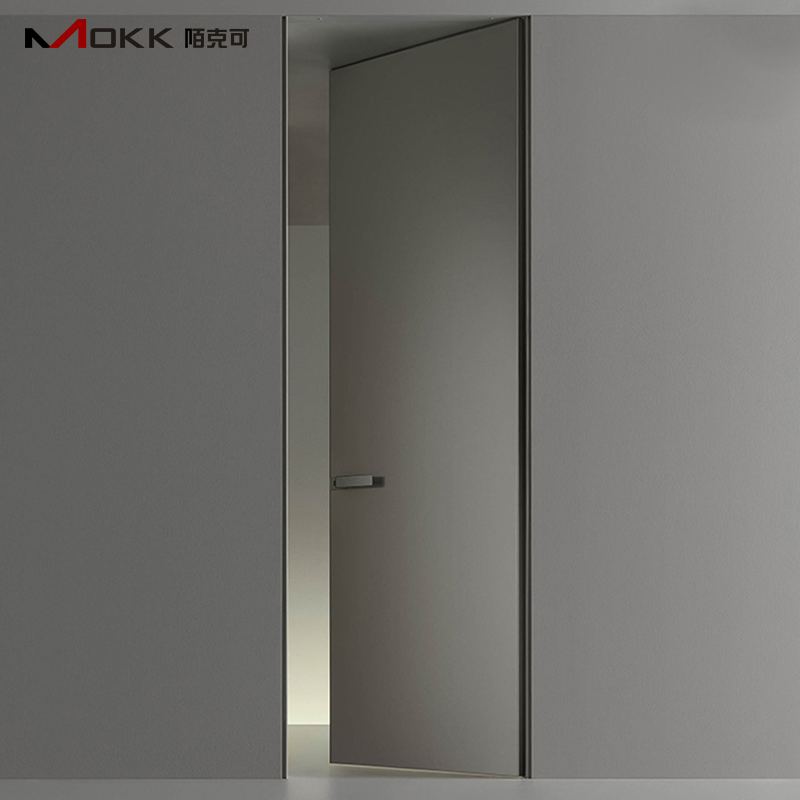 Ultra-Narrow Frame Aluminum-Wood Doors, High-End Home Decoration, Paint-Free Bedroom Doors, Interior Door, Room Door Suitable for Hotels, Villas, and Apartments