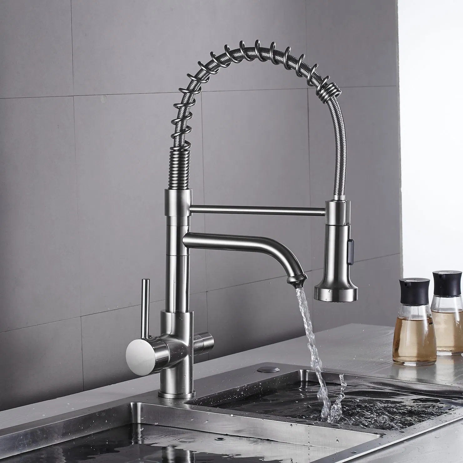 Kitchen Tap, 360° Rotating Three-Way 3-in-1 Sink Faucet,