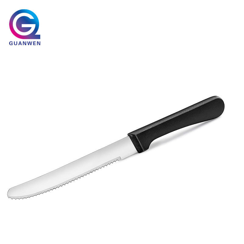 22cm Stainless Steel Steak knives with Black Polypropylene Handle