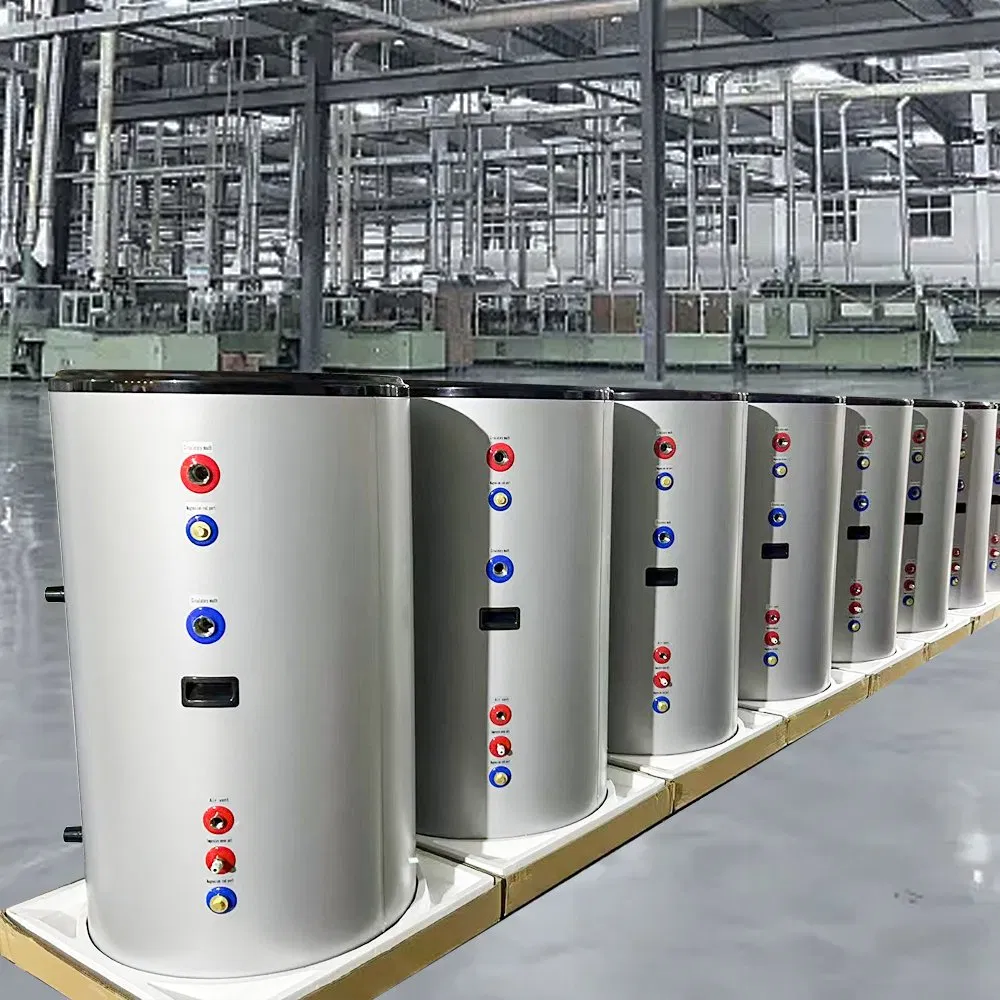 China Dimei 300L Pressurized Air to Water Heat Pump Buffer Tank with Heat Exchanger Coil