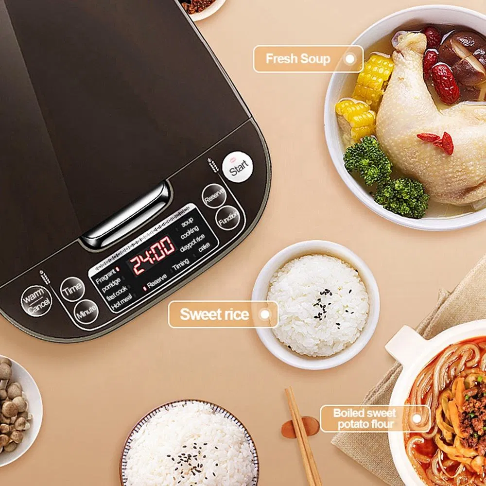 4L Large Capacity Portable 8 Smart Programs Electric 24 Hours Preset Rice Cooker with 24 Hour Delay