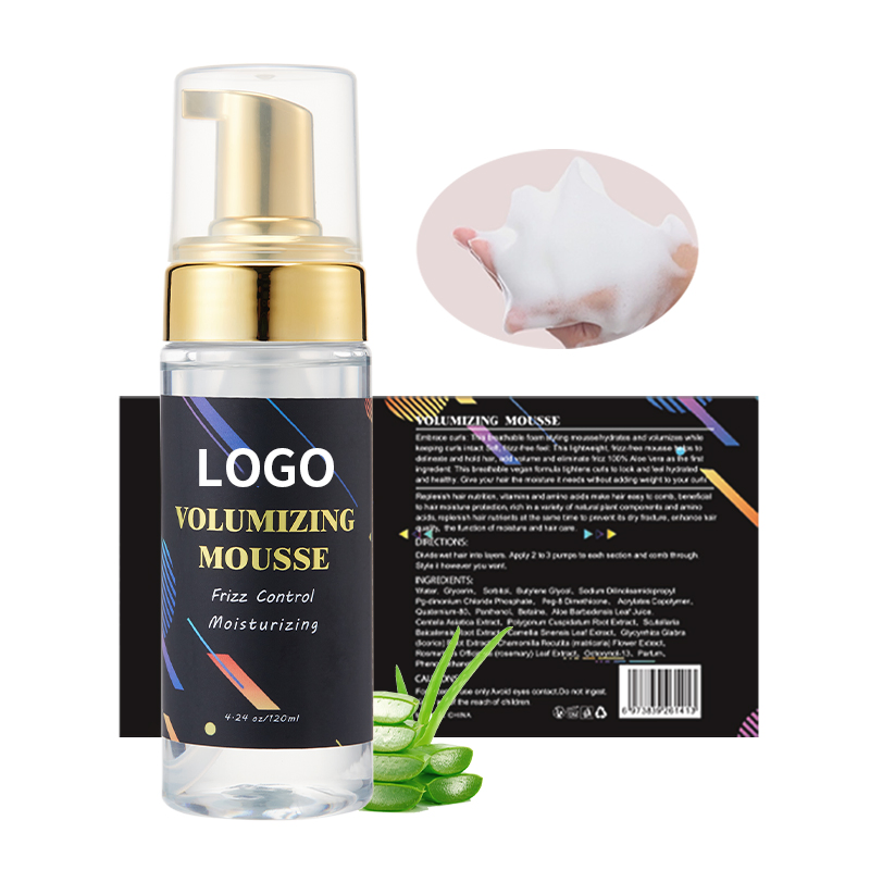OEM/ODM 120ml Frizz Control Hair Foam Private Label Curly Hair Mousse for Enhancing Weaves