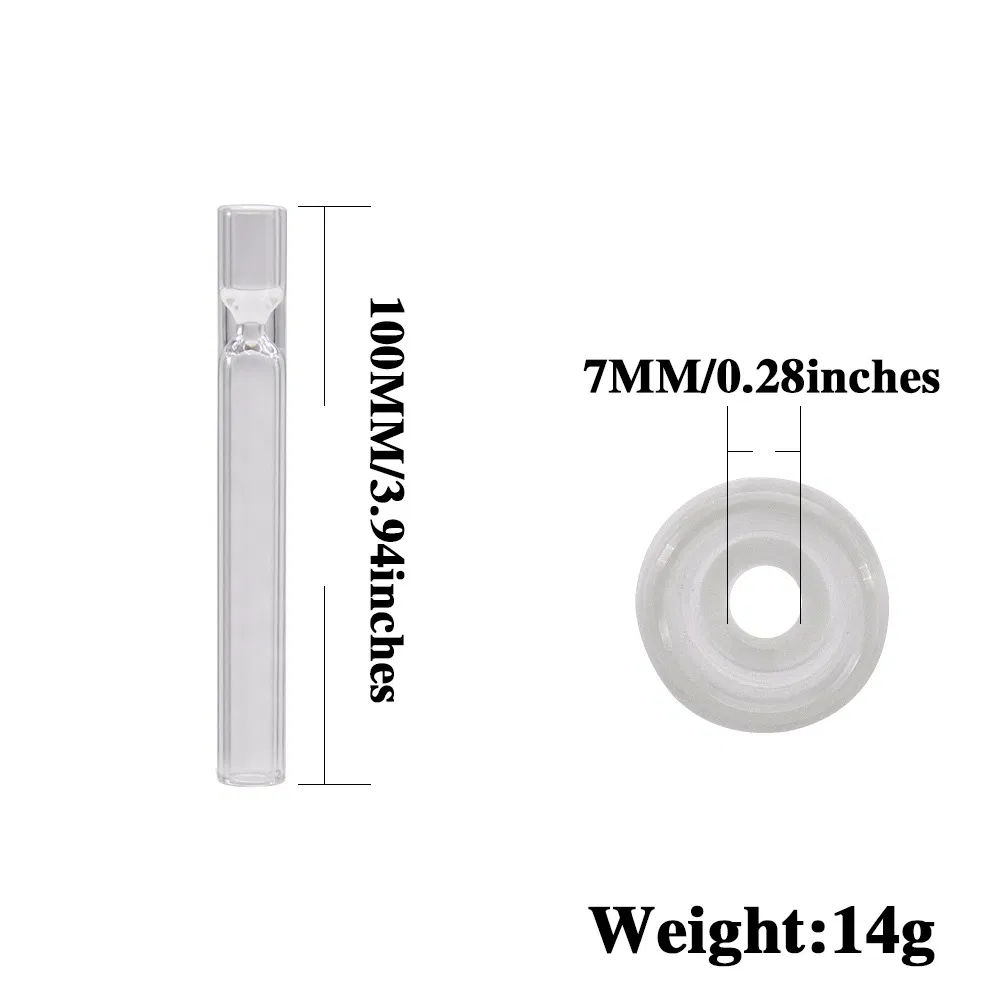 92mm Colored Glass Pipe Glass Cigarette Holder Smoking Accessories