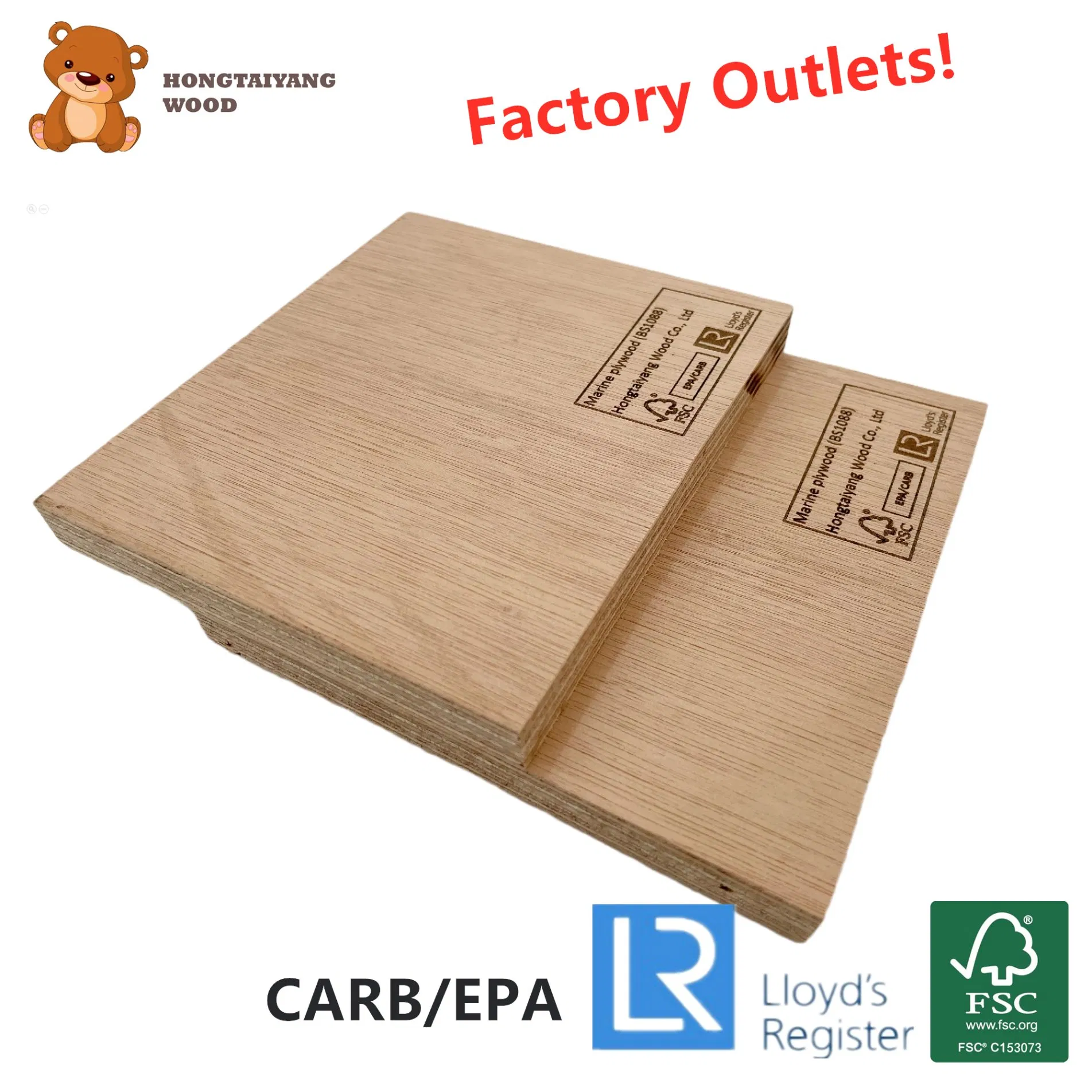 Lloyds FSC Approved Wholesale 9mm 12mm 18mm Okoume Pine Marine Plywood