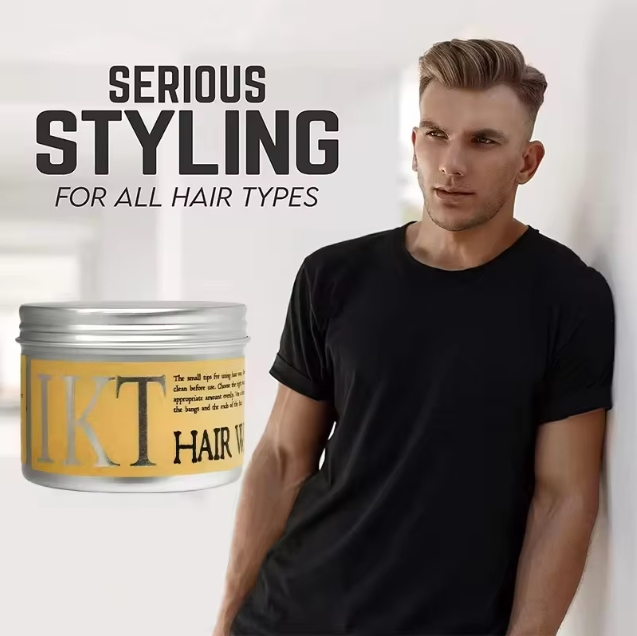 Factory Supply 130g Organic Hair Wax Pomade for Men Custom Styling Strong Hold Hypoallergenic Texturizing Effect for Curly Hair