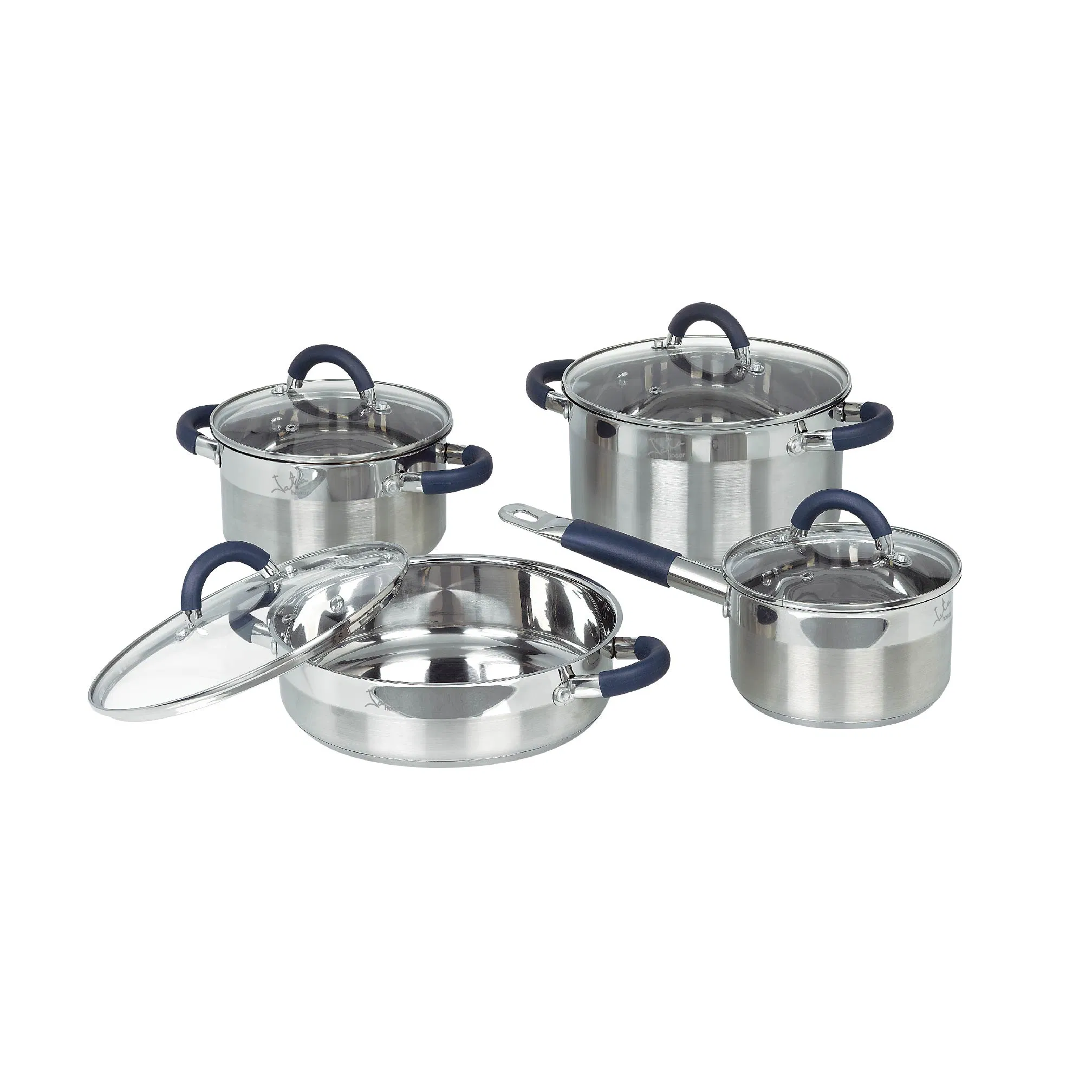 10 Piece Stainless Steel Non Stick Pan and Pots Cookware Sets with Detachable Insulated Handle