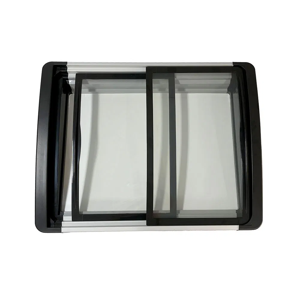 Aluminum Plastic Double Door Deep Freezer Glass Door for Ice Cream