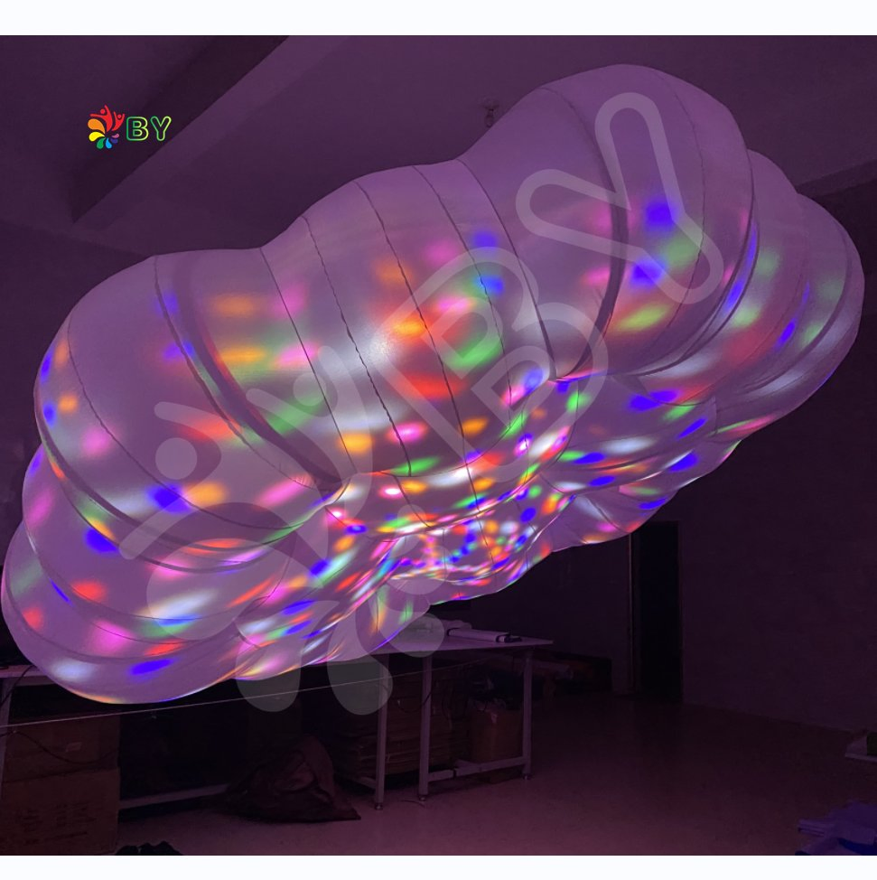 Cheap Ceiling Air Balloon Cloud with LED Lights Lighting Inflatable Hanging Cloud Balloon Inflatable Hanging Cloud