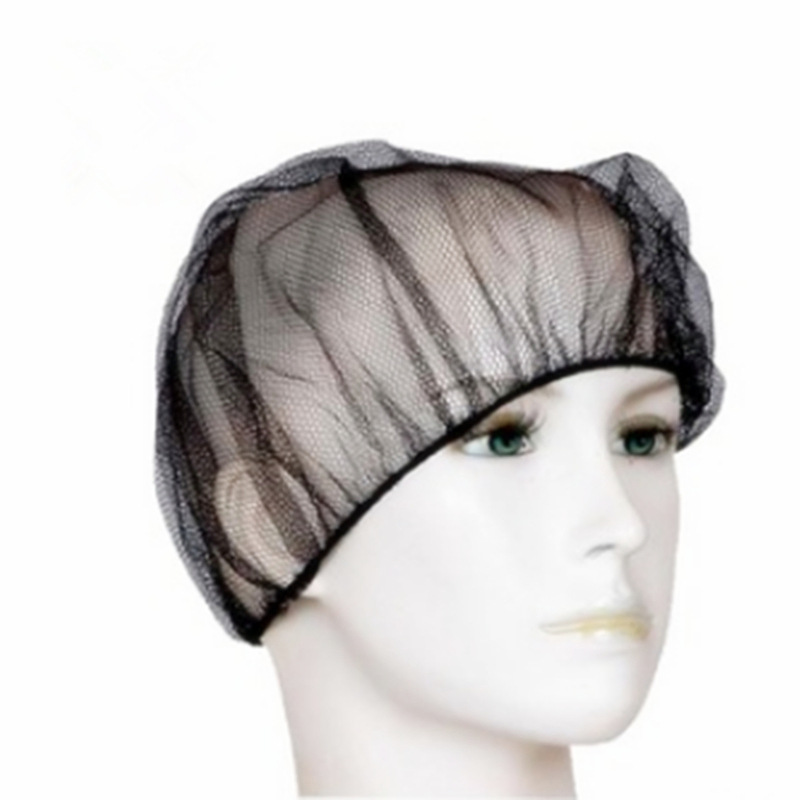Adjustable and Comfortable 19''-24'' Disposable Nylon Hair Net Cap with Elastic