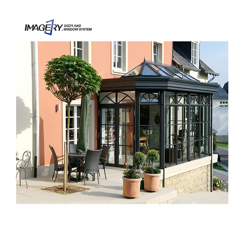 Winter Garden House Veranda Conservatory Slant 4 Season Aluminium Glass Sunroom