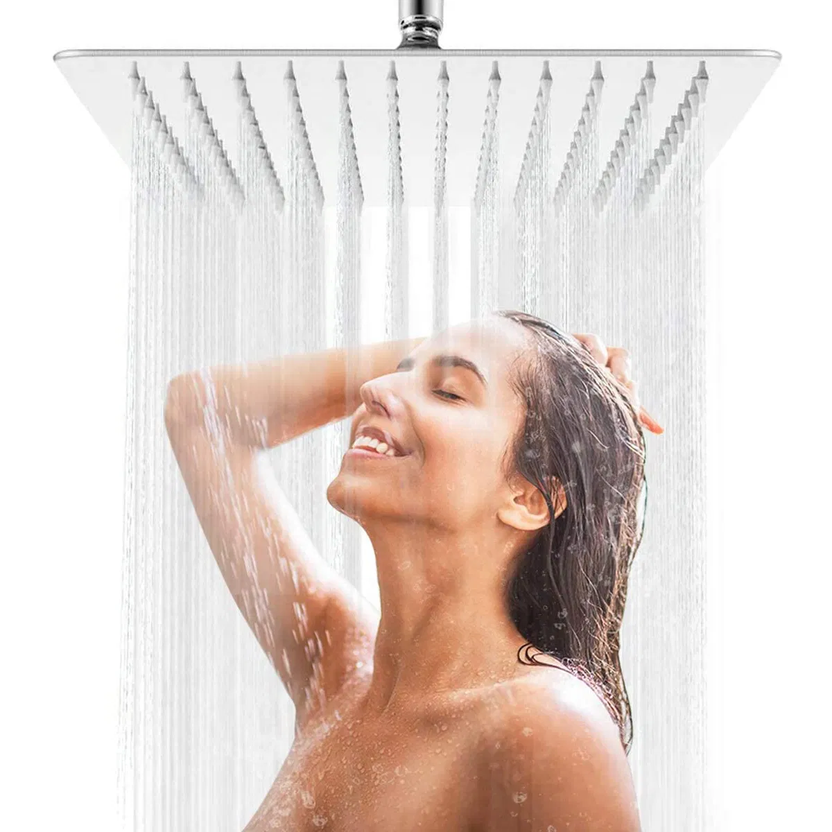 China Factory Cupc Watermark Bathroom Rainfal Stainless Steel Water Saving Ceiling Square Rain Shower Head