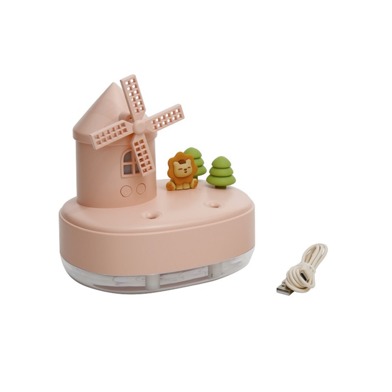 Hot Sale USB Rechargeable Cute Windmill Music Humidifier Small Air Humidifier