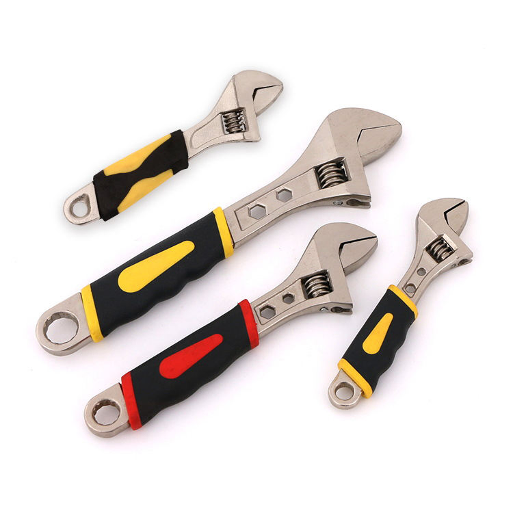6''/8''/10''/12'' Inch Cr-V Bigger Jaw Opening Lightweight 1000V Insulated Adjustable Wrench Spanner Hardware Tool