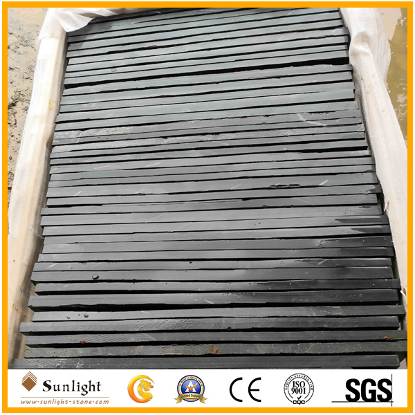 Natural Split Surface Black Culture Stone Slate for Flooring /Roof Tiles