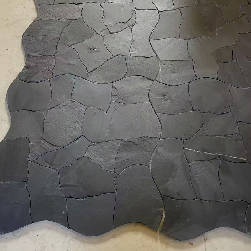 Natural Slate Irregular Flagstone Paving Tile Stone Crazy Paver Floor Paving