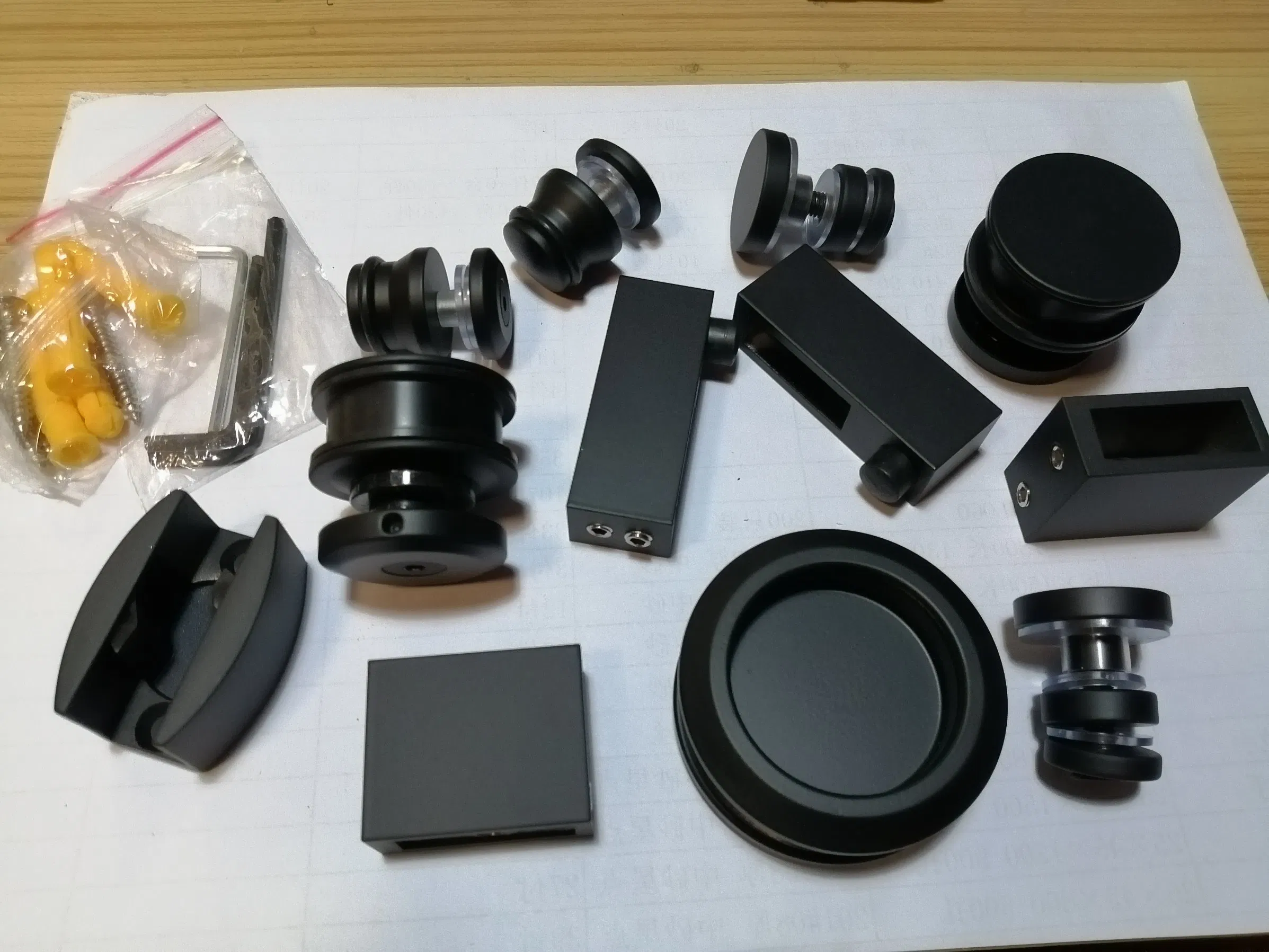 Black Matt Bathroom Accessories Shower Enclosure Shower Door Glass Fittings