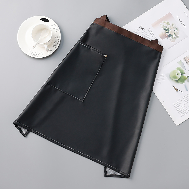 Leather Custom Logo Printing New Barber Salon Hairstyle Apron Hand Made Heat Resistance Men BBQ Work Tool Apron