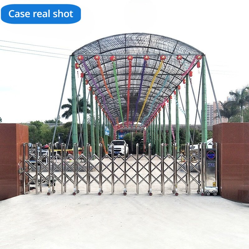 School Factory Entrance Electric Sliding Telescopic Gate Automatic Retractable Gate