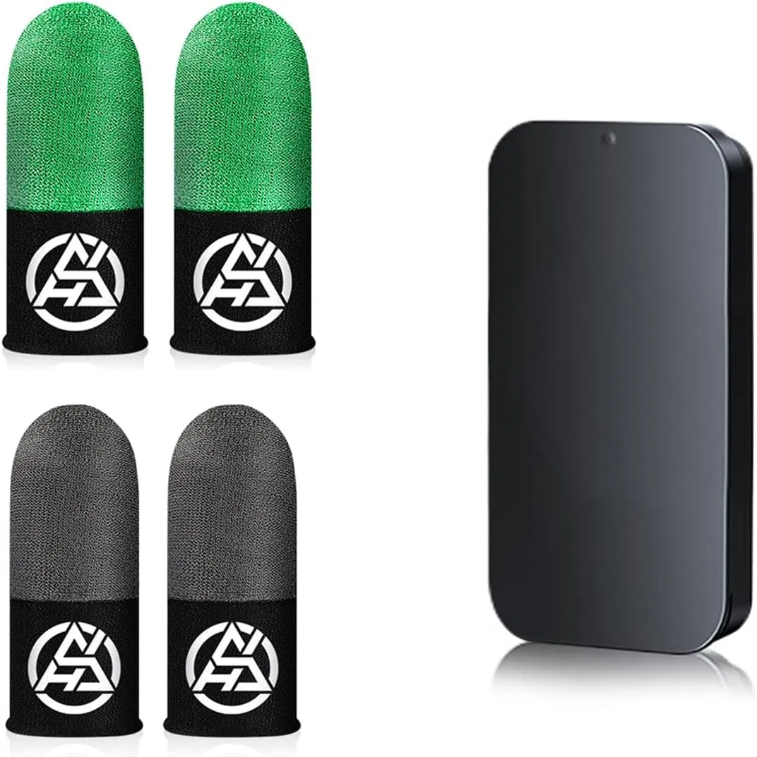 Thumb Sleeves Finger Socks for Mobile Gaming Silver Fiber Anti-Sweat