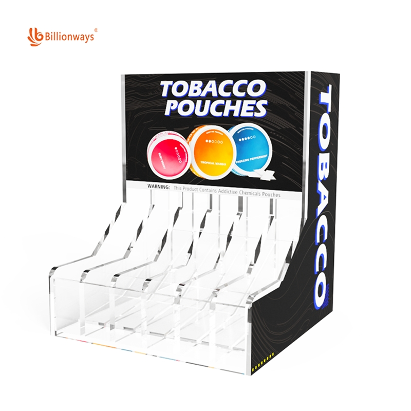 Stylish Acrylic Desktop Display Stand for Cigarettes and Smoke Accessories
