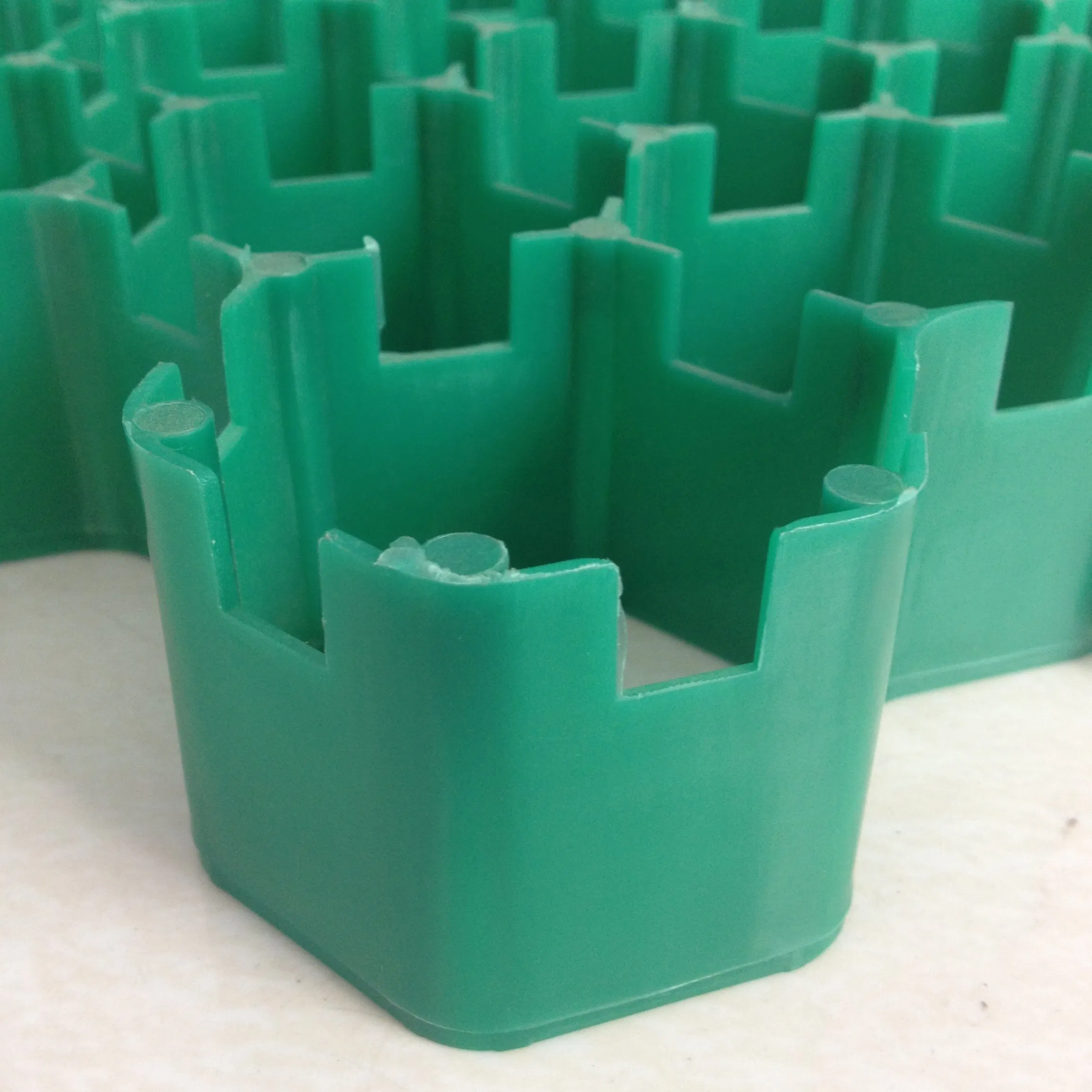 Black/Green Plastic Grass Paver Used in Parking Lot